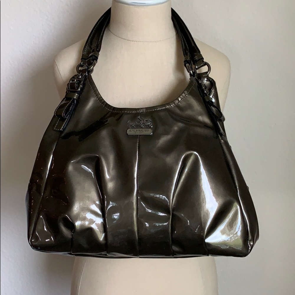 Coach patent leather Edie style bag
